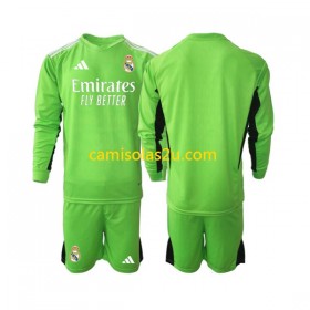 Camisolas de futebol Real Madrid Guarda Redes Criança Equipamento Principal 2023/24 Manga Comprida
